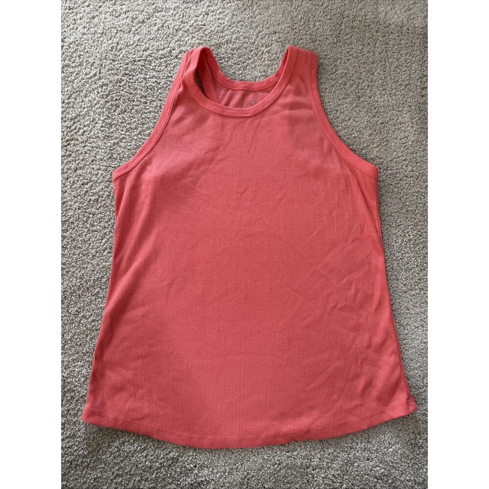 Danskin Ribbed Light Red Tank Top - Small